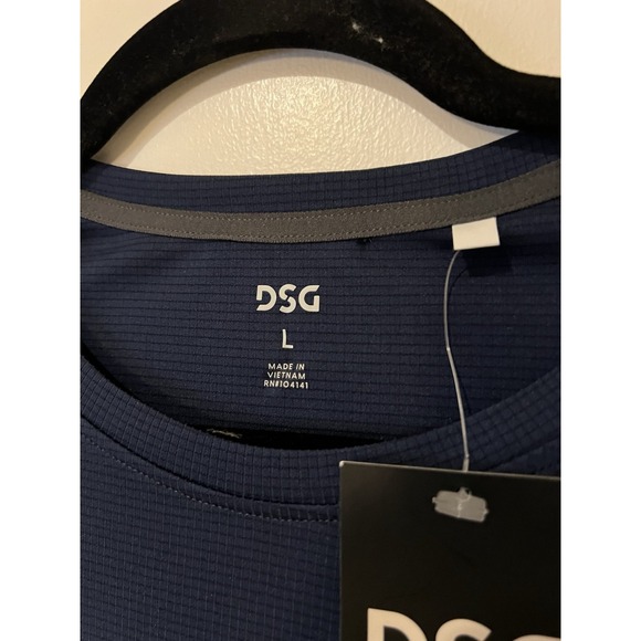 NWT DSG Men's Stride Long Sleeve Run Tee Navy Blue Athletic Size Large Polyester - Picture 6 of 6